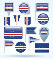Flag of Cape Verde, vector illustration