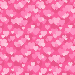 seamless love hearts background in pinks