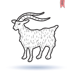 goat vector illustration, coat of arms