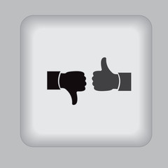 like, dislike, icon, black, vector, illustration, flat, sign