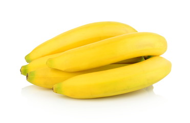 Group of bananas on white background