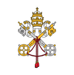 symbol of Vatican city, vector illustration