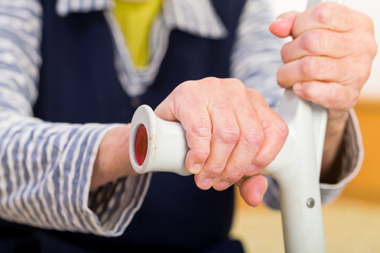 Elderly womans hands