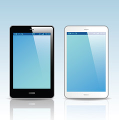 tablet pc computer and smart phone , Vector Illustration.