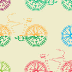 Bicycle seamless pattern
