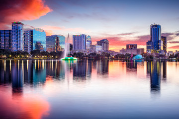 Fototapeta na wymiar Orlando, Florida, USA Skyline