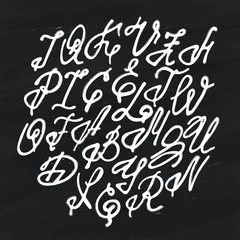 Hand-drawn stylish font.