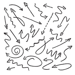 Set of black vector arrows