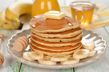 Pancakes with banana