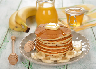 Pancakes with banana