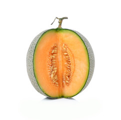 cantaloupe melon isolated on white background