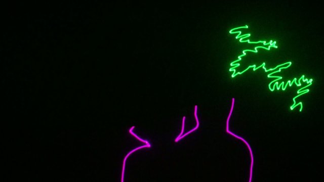 Abstract light show with lasers