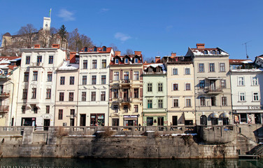 Fototapeta na wymiar Old town of Ljubljana , Slovenia
