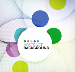 Colorful circles modern abstract composition