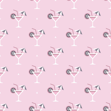 cocktail glass and drink pattern