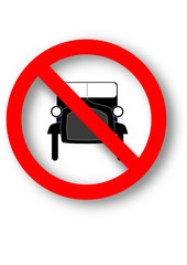 Ban on old cars sign