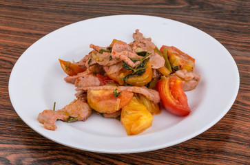 Pork and pineapple salad