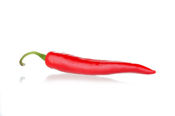 red chili pepper, it is isolated, a white background