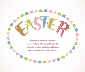 Happy easter - vector card