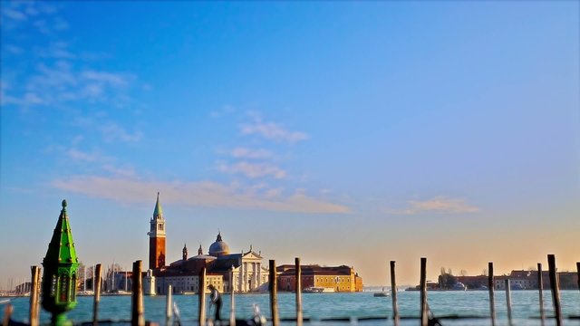 Gondolas view to San Giorgio Maggiore venice, Italy