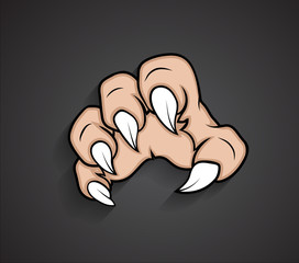 Scary Halloween Ghost Hand Vector