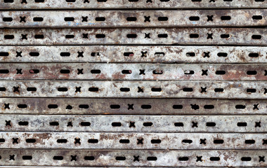 old metal plates