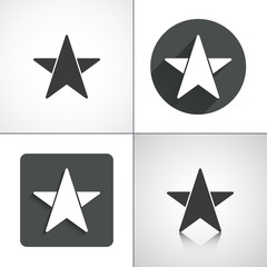 Star icons. Set elements for design. Vector illustration.