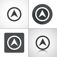Pointer, arrow icons. Set elements for design.