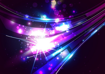 Abstract Lines with Light Vector Background