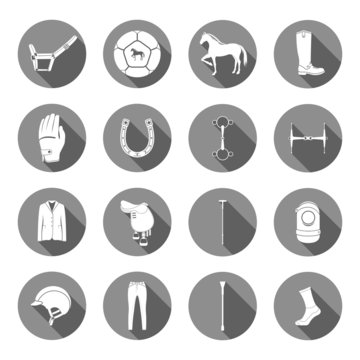 Vector Set of Icons and Sign of Polo