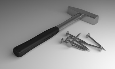 Hammer and nails