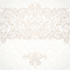 Vector floral border in Victorian style.
