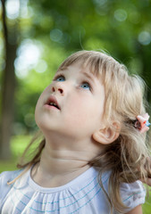 Portrait of charming little girl