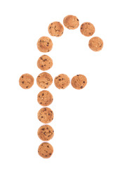 Letters made of Oatmeal cookies