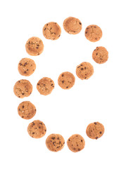 Letters made of Oatmeal cookies