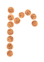 Letters made of Oatmeal cookies