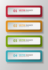 Vector infographic origami banners set.