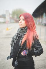 Fototapeta premium young beautiful red hair venezuelan woman lifestyle