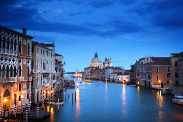 Grand Canal and Basilica Santa Maria della Salute, Venice, Italy