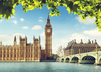 Obraz premium Big Ben w słoneczny dzień, Londyn