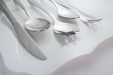 spoon, knife and fork
