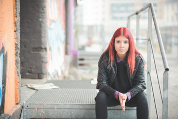 young beautiful red hair venezuelan woman lifestyle