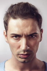Fototapeta premium Portrait of young hipster male