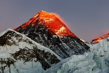 Keuken foto achterwand Lhotse Evening view of Mount Everest from Kala Patthar