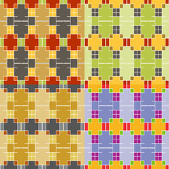 Seamless colorful symmetric patterns