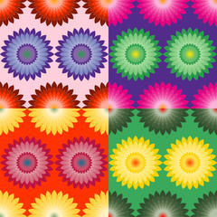 Floral set of patterns