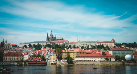 Fototapeta na wymiar Landscape. Panorama of Prague. Czeh Republic.