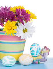 Flower Pot and Easter Eggs