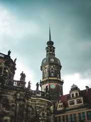 Fototapeta na wymiar Tower of old building in Dresden, Germany
