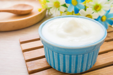 Yogurt in bowl